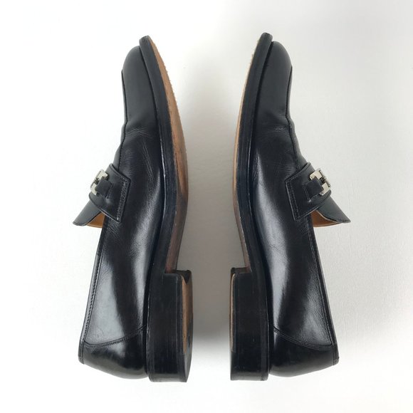 Peter Huber Mens Black Leather Loafers 9.5 M main image 4